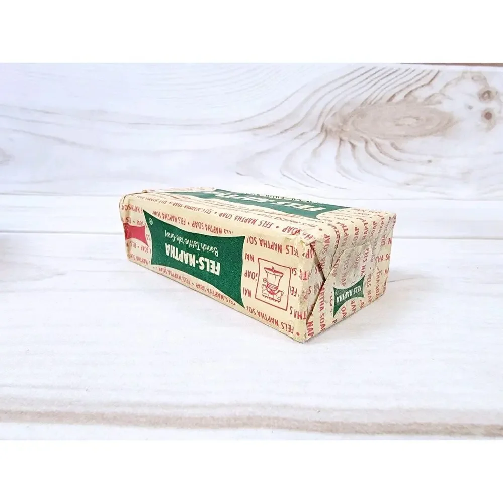 Vintage 1920s Fels-Naptha Laundry Bar Soap Banish Tattle-tale Gray NEW Unopened